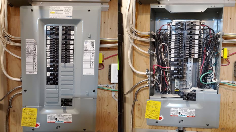 Electrical Panel inspection by certified home inspector